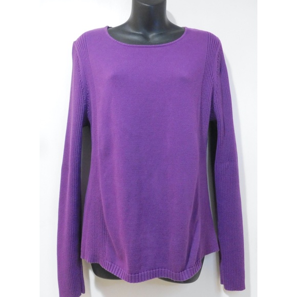 RELATIVITY Women Purple Sweater Size Large - Picture 1 of 3